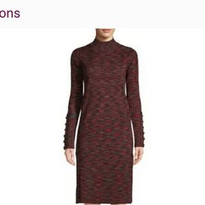 Solutions Space Dyed knee-length Midi knit dress, size L